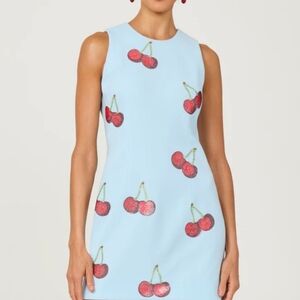 Helsi Cherry Dress Blue, Sz XL, Blue NWT